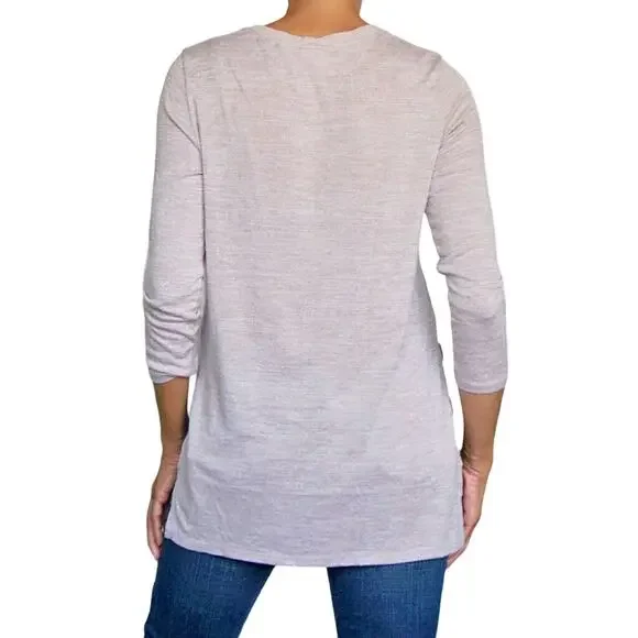 ZARA The World Is My Catwalk high low slub knit graphic tee Size S - Picture 3 of 7